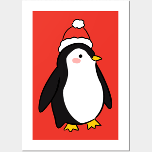 Cute christmas penguin illustration Posters and Art